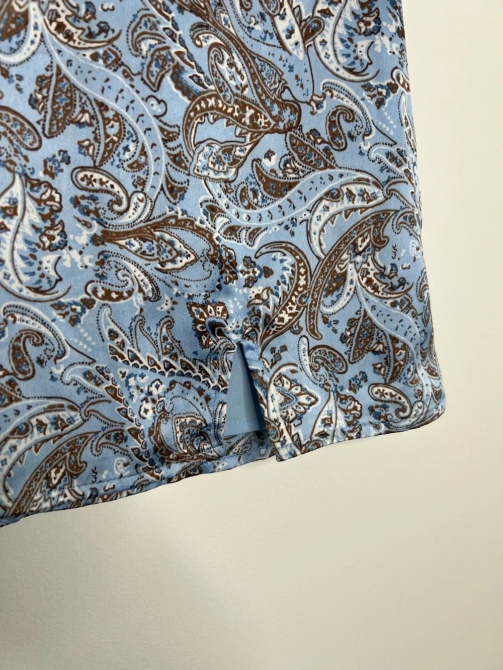 NWT Hollister Blue and Brown Paisley Mini Skirt Size XS